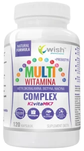 Wish Multi Witamina Complex 120 kapsułek - Odporność Kości Skóra Krążenie Układ Nerwowy