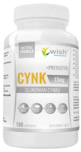 Cynk 15 mg 180 kapsułek, Wish