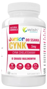 Cynk do ssania 5mg Junior 60 Tabletek, Wish