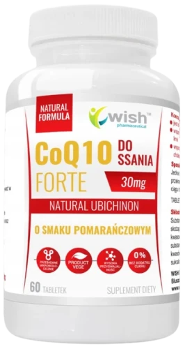 Koenzym Q10 Forte 30mg CoQ10 UBICHINON  Do Ssania o smaku pomarańczowym 60 tabletek, Wish.webp