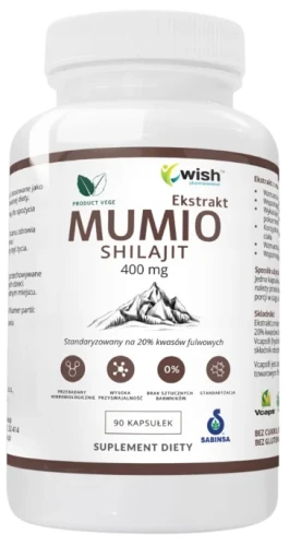 Mumio Himalajskie Shilajit  400mg 90 kapsułek, Wish.webp