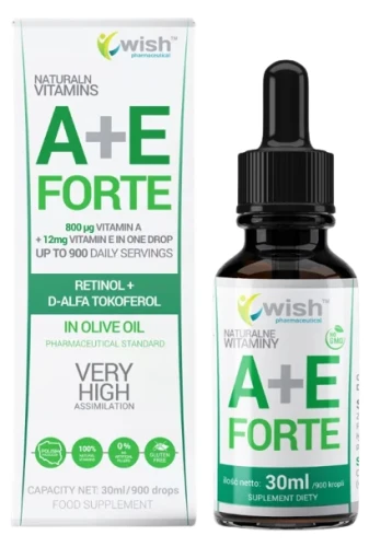 Naturalna Witamina A+E Forte w kroplach 30ml, Wish.webp