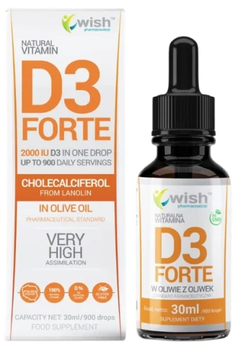 Naturalna Witamina D3 2000IU FORTE w Kroplach 30 ml, Wish.webp
