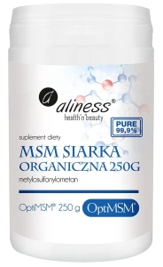Aliness MSM® siarka Organiczna PLUS - Układ Kostno-Stawowy - Proszek 250 g