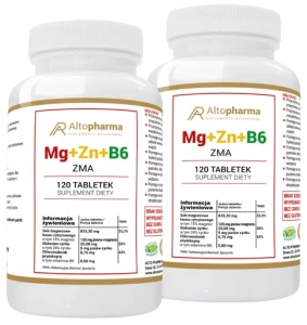 Zestaw 2x Mg+Zn+B6 120 tabletek, AltoPharma