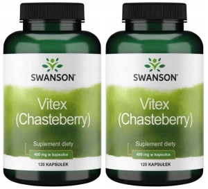 Zestaw 2x Vitex (Chasteberry) 400mg 120kaps, Swanson