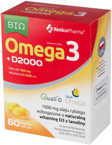 Bio Omega3 D2000, 60 kaps. softgel, XenicoPharma