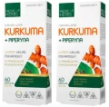 Zestaw 2x Kurkuma + piperyna, Medica Herbs