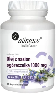 OLEJ Z NASION OGÓRECZNIKA 1000 MG 60 KAPSUŁEK, ALINESS