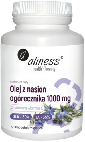 OLEJ Z NASION OGÓRECZNIKA 1000 MG 60 KAPSUŁEK, ALINESS.webp