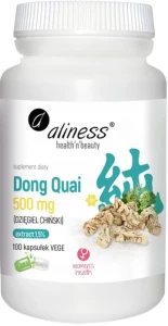 Dong Quai (DZIĘGIEL CHIŃSKI) ekstrakt 1,5% 500 mg x 100 Vege, Aliness