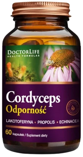 Cordyceps Odporność 60 kap Propolis, Laktofe, Echinacea, Reishi Doctor Life - (APImmu).webp