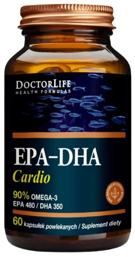 EPA - DHA Cardio Omega-3 90% 60 kapsułek powlekanych, Doctor Life.webp