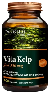 Doctor Life Jod Vita Kelp 500mg Jod 350mcg 100 kapsułek - Odporność Trawienie Samopoczucie