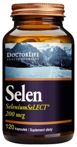 Selen 200mcg 120 kapsułek, Doctor Life
