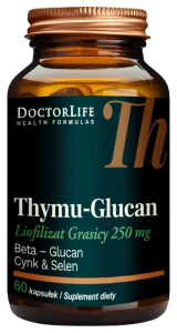 Thymu-Glukan 60 kap Liofilizat grasicy + beta glukan, cynk, selen, Doctor Life