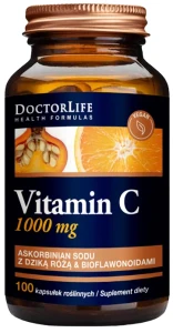 Vitamin C 1000 mg z Dziką Różą & Bioflawonoidami 100kap, Doctor Life