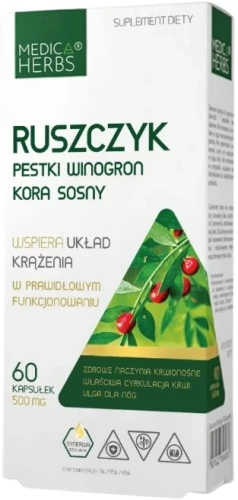Ruszczyk pestki winogron kora sosny, Medica Herbs.webp
