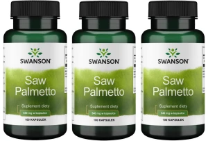 Zestaw 3x Saw Palmetto 540mg 100 kaps., Swanson