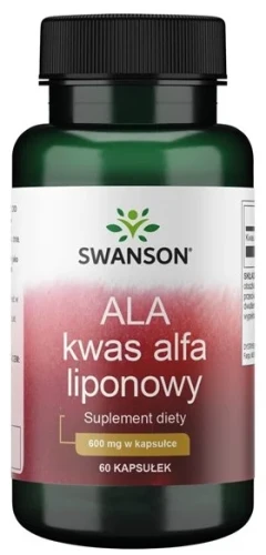 ALA Kwas Alfa Liponowy 600mg 60 kaps, Swanson.webp