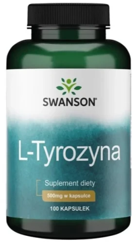 L-Tyrozyna 500mg 100 kaps, Swanson.webp