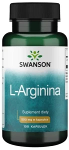 Swanson L-arginina 500mg 100 kapsułek - Masa Mięśniowa Libido Sprawność Seksualna