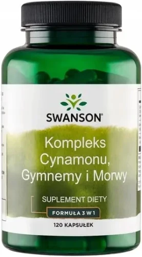 Cinnamon Gymnema Bulberry - Kompleks Cynamonu, Gymnemy i Morwy 120 kap, Swanson.webp