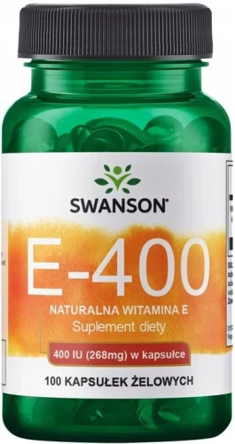 E-400 Naturalna Witamina E 400IU 100kaps, Swanson.webp