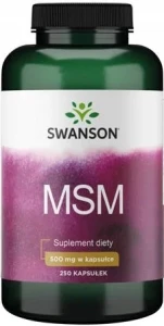 Swanson MSM 500mg 250 kapsułek - Włosy Skóra Paznokcie Stawy Kości