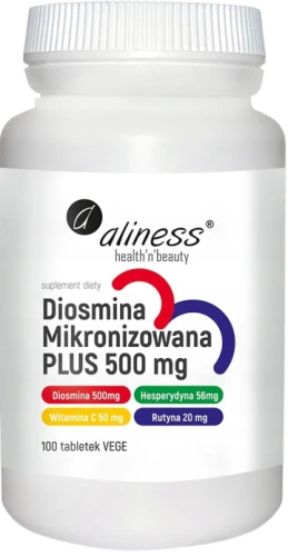 Diosmina mikronizowana PLUS 500 mg x 100 tabletek Aliness