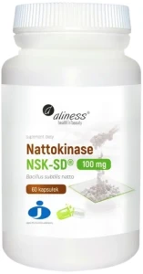 Aliness Nattokinase NSK-SD 100mg 60 kapsułek VEGE - Układ Krążenia i Ciśnienie Krwi