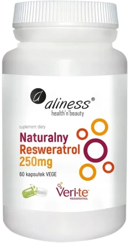 Naturalny Resweratrol Veri-Te 250mg x 60 Vege caps.