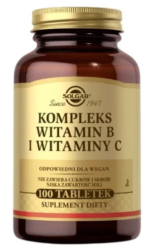 Kompleks witamin B i witaminy C, Solgar