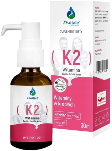 Avitale, Witamina K2 (VitaMk7 PURE ) 25 µg 30 ml, Aliness