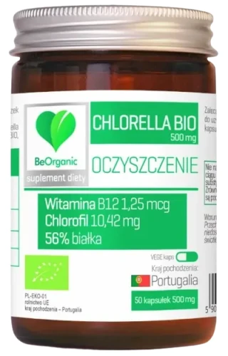 BeOrganic Chlorella BIO, 500mg x 50 kaps, Medicaline