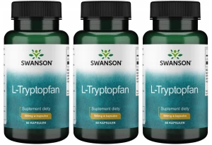Zestaw 3x L-Tryptofan 500mg 60kaps, Swanson