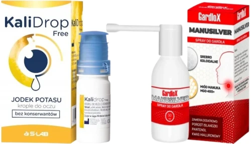 Zestaw Krople Kalidrop free + Gardlox Manusilver spray, S-Lab.webp