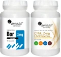 Zestaw Bor 3 mg (kwas borowy) x 100 tabletek vege + Cynk chelatowany 15 mg x 100 tabletek Vege, Aliness.webp