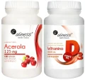 Zestaw Acerola 125 mg x 120 tab + Witamina D3 FORTE oil 4000 j.m. 120 kapsułek, Aliness.webp