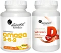 Zestaw Omega 3-6-9 50 mg x 90 kapsułek + Witamina D3 FORTE oil 4000 j.m. 120 kapsułek, Aliness.webp