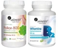 Zestaw Folian dla kobiet w ciąży 800 µg x 60 tabletek + Witamina B12 Methyl 950 µg VEGE, Aliness