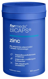 ForMeds BICAPS ZINC 60 kapsułek - Skóra Włosy Paznokcie Odporność Płodność 