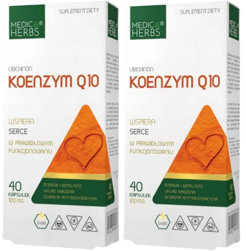 Zestaw 2x Koenzym Q10 Ubichinon, Medica Herbs