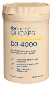 ForMeds OLICAPS D3 4000 120 kapsułek - Odporność Kości Mięśnie Wchłanianie Wapnia