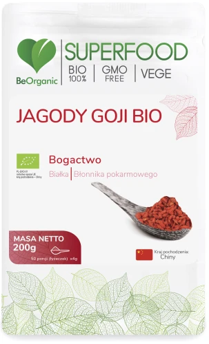 BeOrganic Jagody Goji BIO 200g, Medicaline