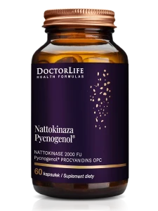 NATTOKINASE 2000 FU Pycnogenol® PROCYANIDINS OPC 60 kapsułek, Doctor Life