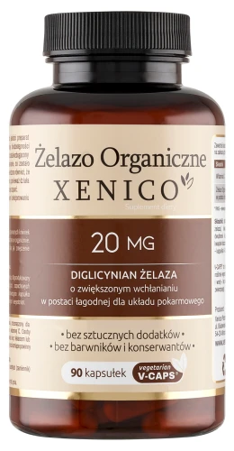 Żelazo Organiczne 90 kapsułek, Xenico