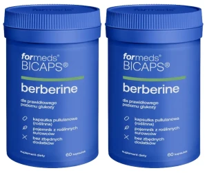 Zestaw 2x ForMeds BICAPS BERBERINE 60 kapsułek - Glukoza Odchudzanie Układ Krążenia