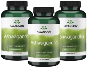 Zestaw 3x Ashwagandha 450mg 100caps, Swanson