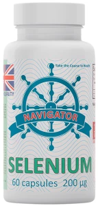 Selen, 200 μg, 60 kapsułek, Navigator